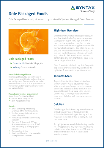 Dole Success Story Dole Success Story