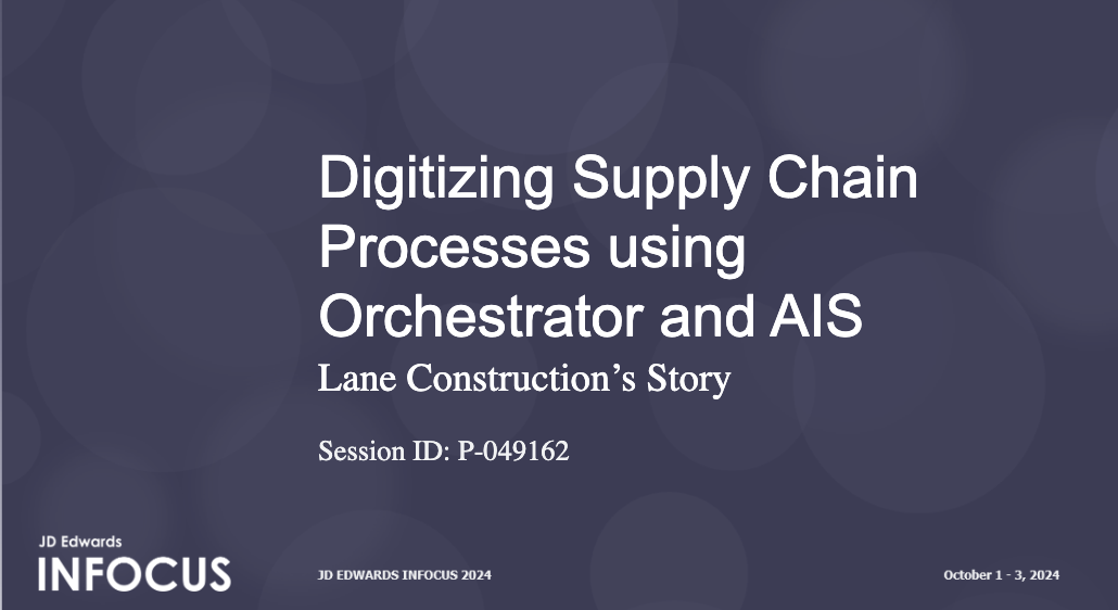 INFOCUS - Digitizing Supply Chain Processes