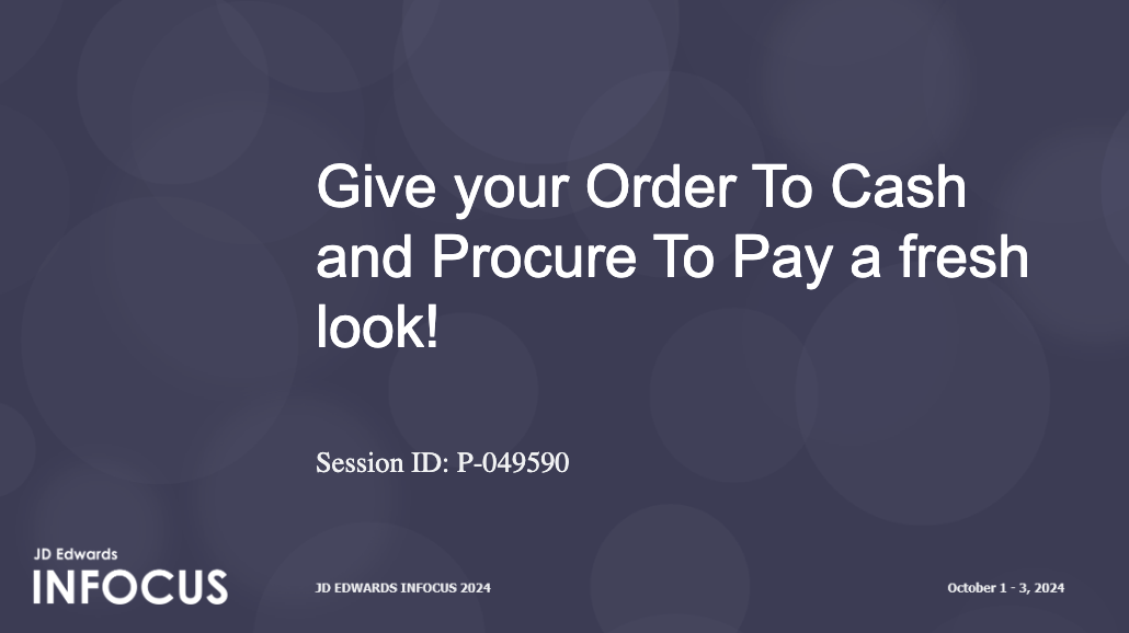 INFOCUS - give your order to cash