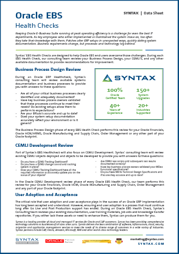 Oracle EBS Health Check