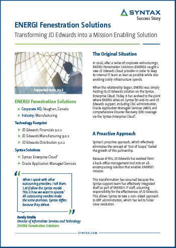Syntax ENERGI Success Story Syntax ENERGI Success Story