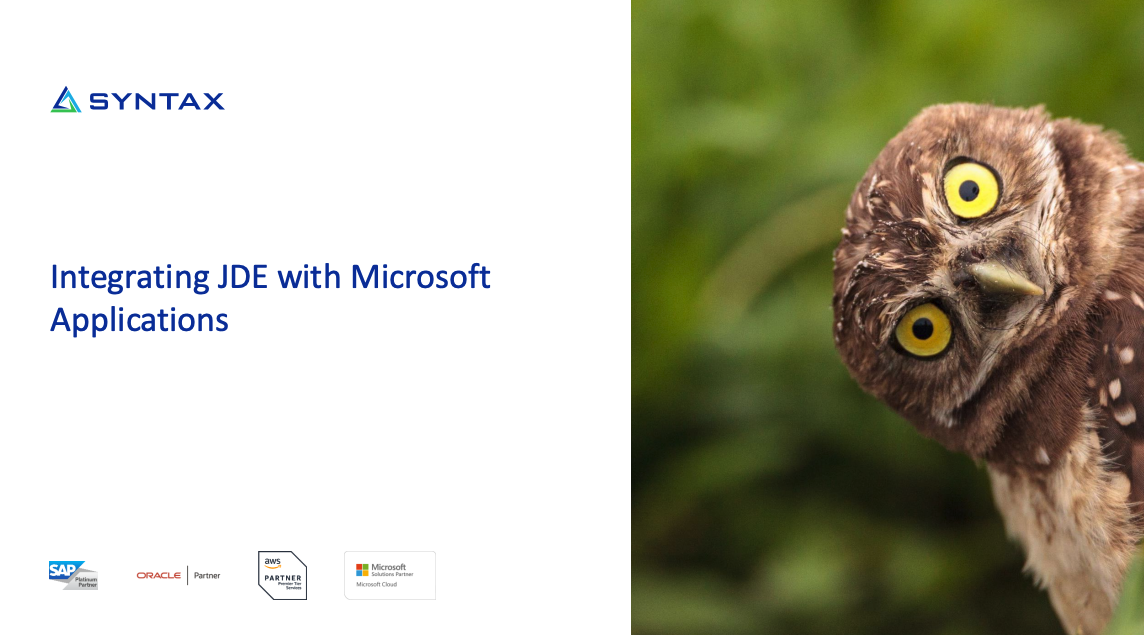 Blueprint 4D 2025 - Integrating JD Edwards with Microsoft Applicatications