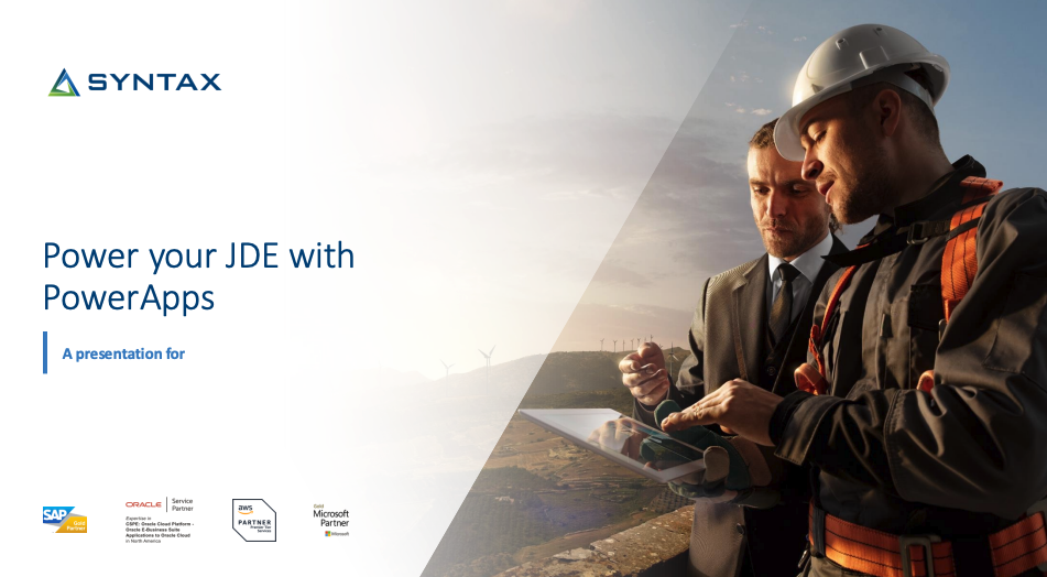 Blueprint 4D 2025 - Power JDE with PowerApps