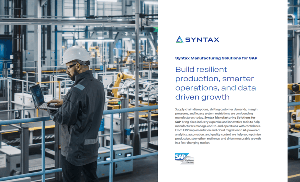 Manufacturing brochure image