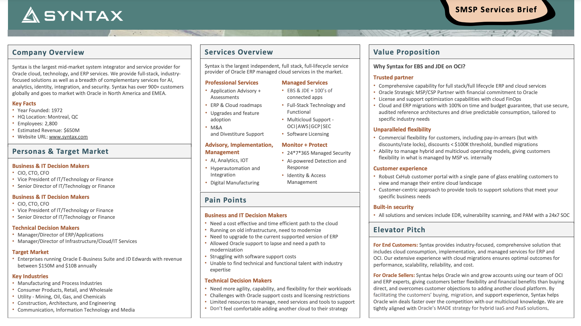 SMSP Services Brief →
