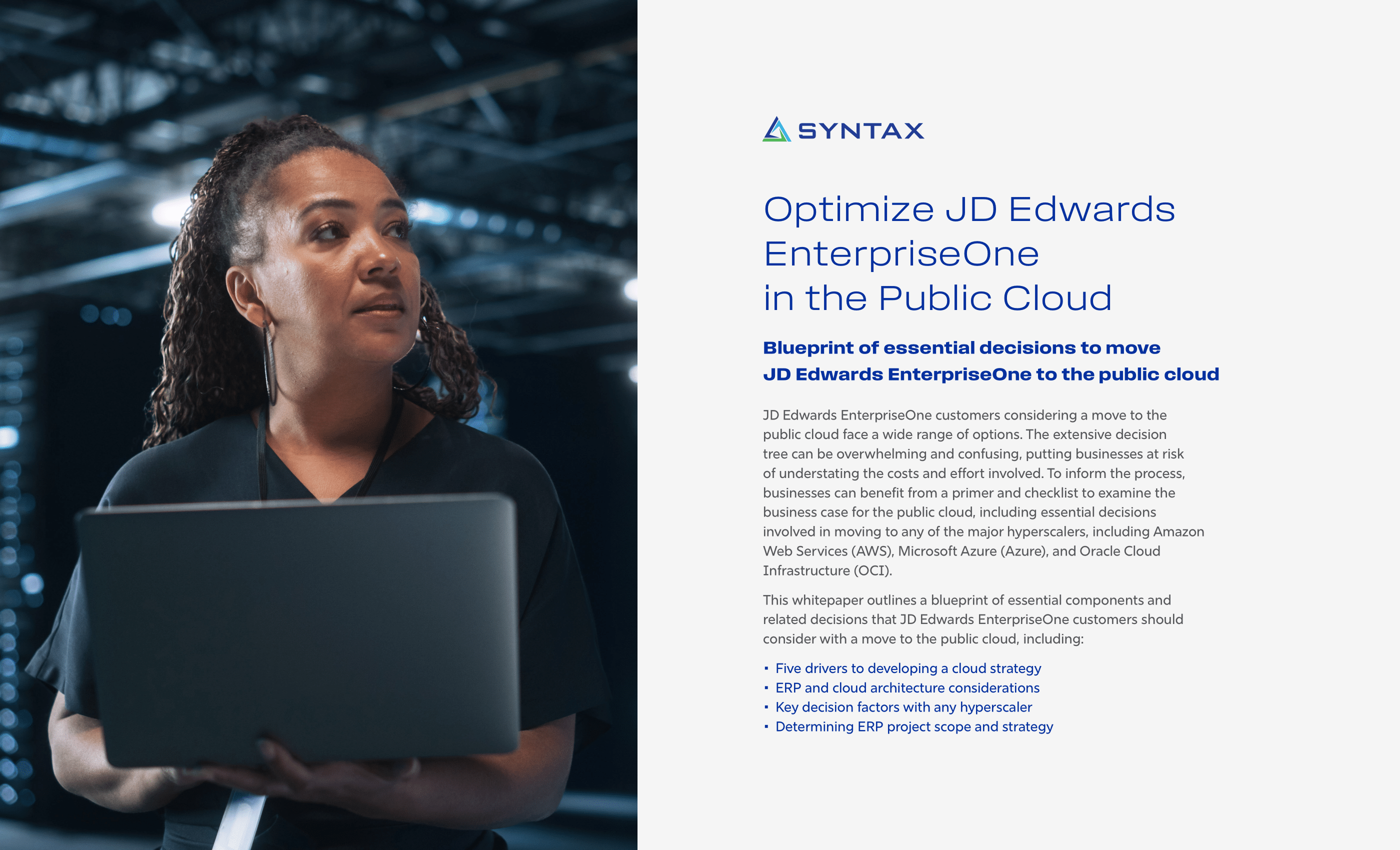 Optimize JD Edwards EnterpriseOne in the Public Cloud | Thank You Page